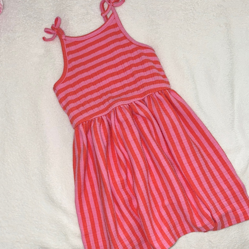 Cat & Jack Pink and Red Striped Dress
